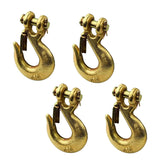4pcs Sheep Horn Grab Hooks Slide Hooks Chain Link Hooks Heavy Duty Hanging Tools - Front View
