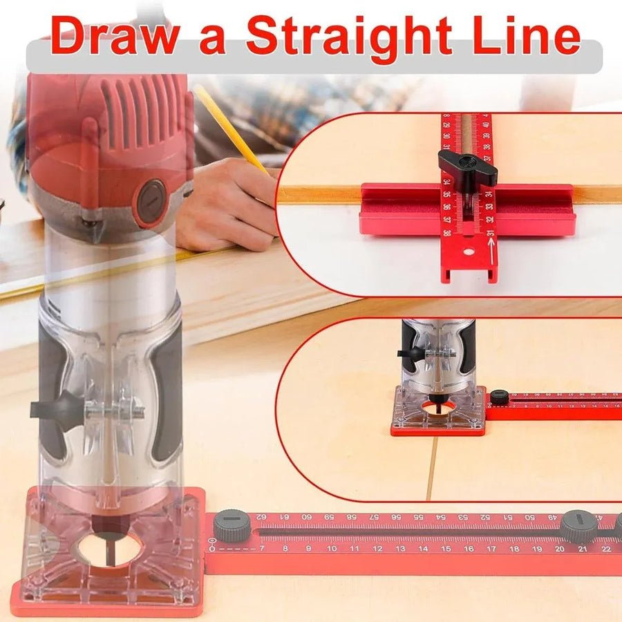 4IN1 Router Milling Bracket Tool for Positioning Round Holes Multifunctional