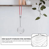 3X Stainless Steel Slotted Filter Spoon MilkTea Kitchen Tool OilSkimmer Strainer - Close-Up Angle