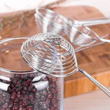 3X Stainless Steel Slotted Filter Spoon MilkTea Kitchen Tool OilSkimmer Strainer - Extra Image