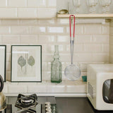 3X Stainless Steel Slotted Filter Spoon MilkTea Kitchen Tool OilSkimmer Strainer - Top-Down View