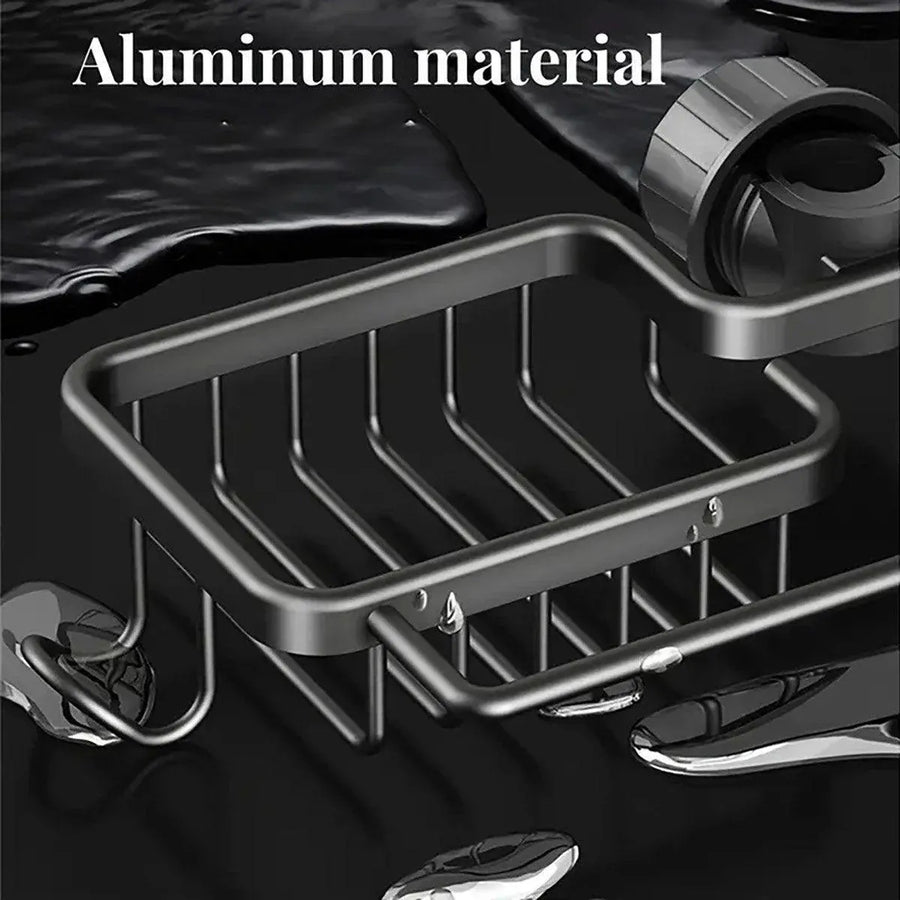 Multifunctional Faucet Shelf Kitchen Storage Sink Draining Basket Household Rack - Grey