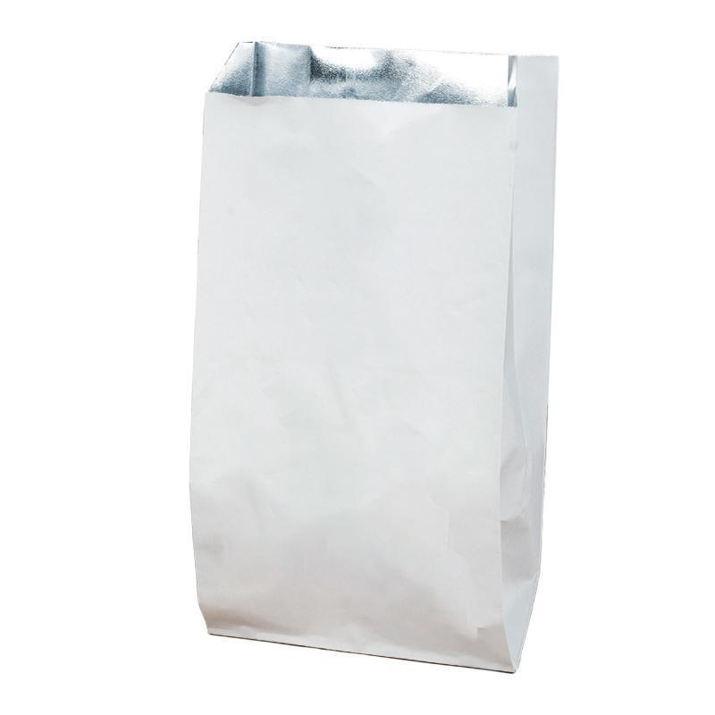Aluminum Foil Lined Chips Bbq Chicken Paper Bags Disposable Greaseproof Takeaway - 12*4*21.5-500PCS
