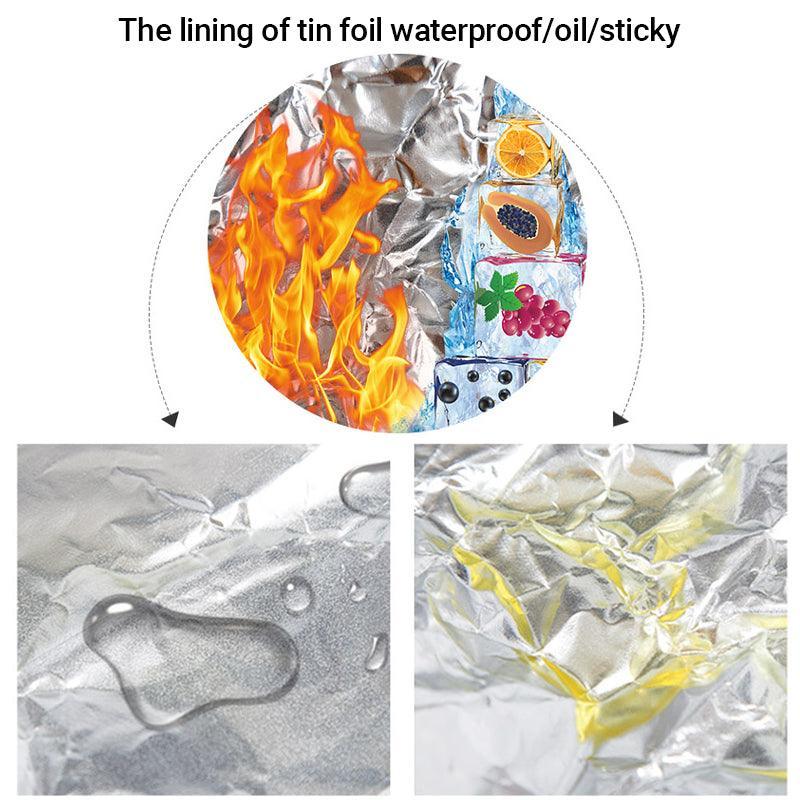 Aluminum Foil Lined Chips Bbq Chicken Paper Bags Disposable Greaseproof Takeaway - 16*4*31-500PCS