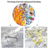 Aluminum Foil Lined Chips Bbq Chicken Paper Bags Disposable Greaseproof Takeaway - 16*4*31-500PCS - Top-Down View