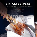 Aluminum Foil Lined Chips Bbq Chicken Paper Bags Disposable Greaseproof Takeaway - 16*4*31-500PCS - 45-Degree Angle