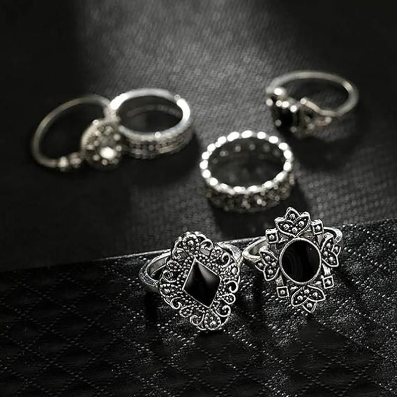 Elegant 15-Piece Boho VintageRing Set for Versatile Styling