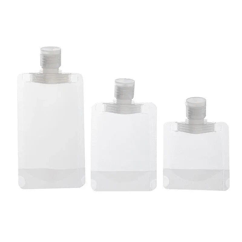 15PCS Reusable Cosmetic Travel Leakproof Pouch Set 30ml 50ml 100ml