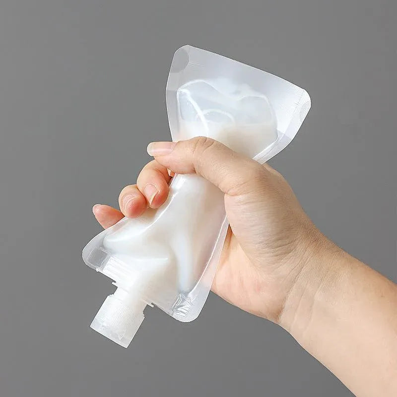 15PCS Reusable Cosmetic Travel Leakproof Pouch Set 30ml 50ml 100ml