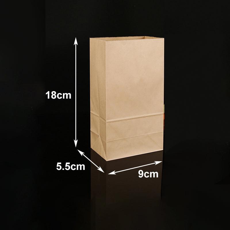500PCS Disposable Greaseproof Brown Paper Bags Bread Snacks Eco-Friendly