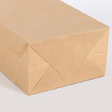 500PCS Disposable Greaseproof Brown Paper Bags Bread Snacks Eco-Friendly - Top-Down View