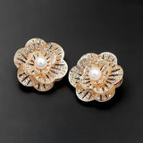 Fashion Women Crystal Simulated Pearl Brooch Pin Wedding Party Jewelry Decor - B07013