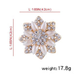 Fashion Women Crystal Simulated Pearl Brooch Pin Wedding Party Jewelry Decor - B07012