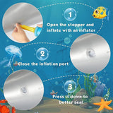 Inflatable Shark Pool Rider Float Toy for Swimming and Water Fun - Top-Down View