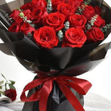 20PCS Plastic Waterproof Flower Gift Wrapping Paper Florist Bouquet Packaging - Black+Black - 45-Degree Angle