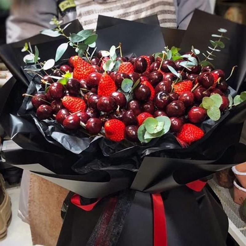 20PCS Plastic Waterproof Flower Gift Wrapping Paper Florist Bouquet Packaging - Red+Wine Red