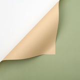 20PCS Plastic Waterproof Flower Gift Wrapping Paper Florist Bouquet Packaging - White+White - Low Angle