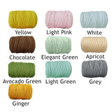 Chunky Arm Wool Yarn Knitted Soft Woolen Yarn Hand Washable Knitted Yarn for Bed - Grey - Extra Image