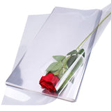 100X Clear Cellophane Wrap Rolls - 4 Sizes for Gifts & Bouquets - 100PCS-53*53CM - 45-Degree Angle