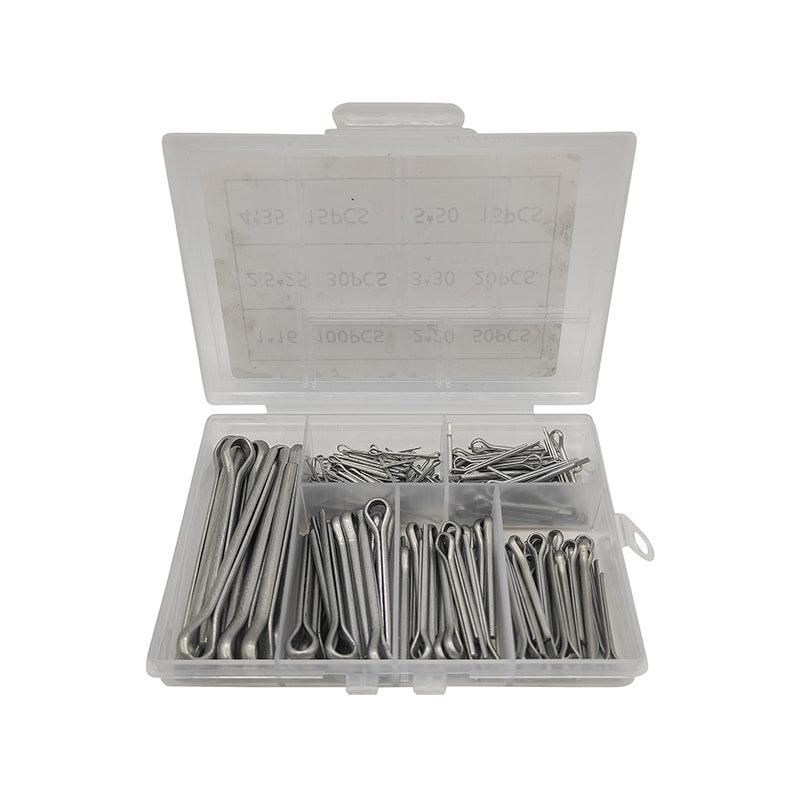 230PCS Cotter Pin Assortment Set Galvanised Iron Split Pins for Automotive Repairs
