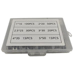 230PCS Cotter Pin Assortment Set Galvanised Iron Split Pins for Automotive Repairs