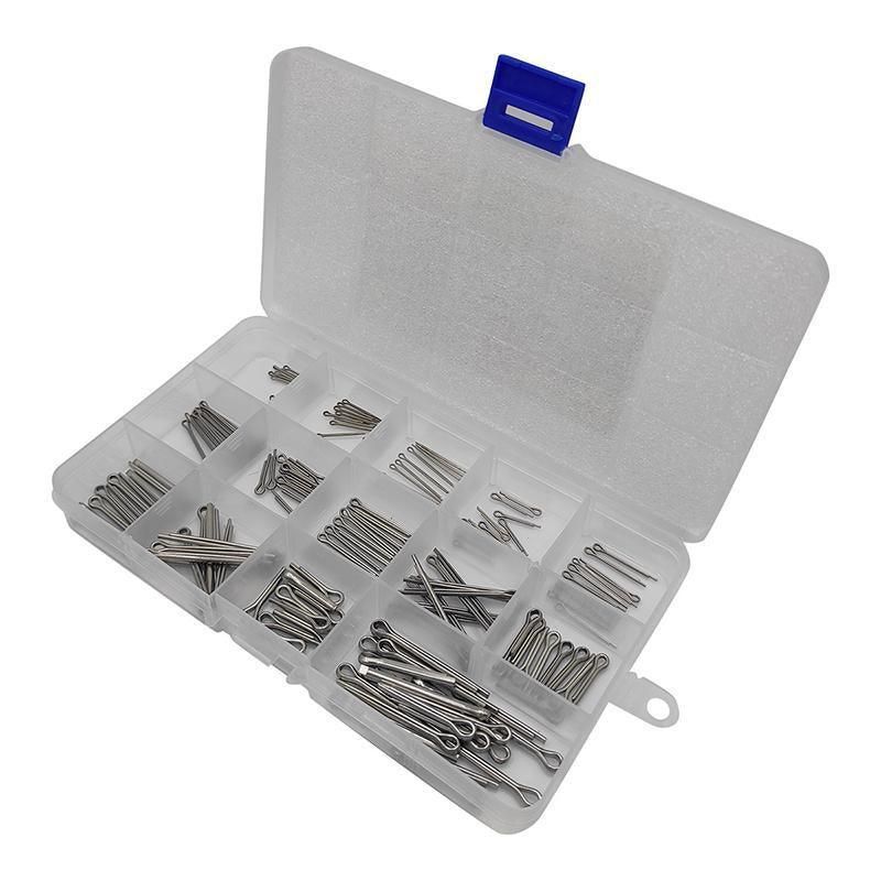 150PCS box 15 Kinds Stainless Steel Split Cotter Pins Assortment Kit Tools cherr
