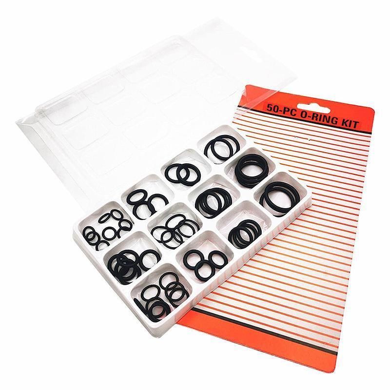 Rubber O-Ring Assortment Kit 50PC- Pack O-Rings Set Automotive Plumbing Seals