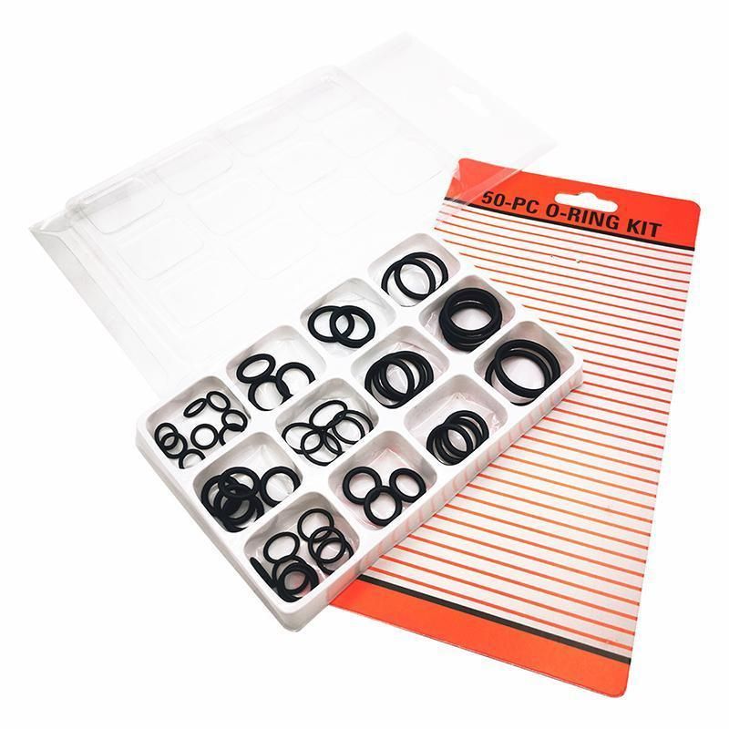 Rubber O-Ring Assortment Kit 50PC- Pack O-Rings Set Automotive Plumbing Seals