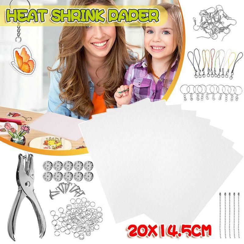 DIY Creative Craft 182 Heat Shrink Plastic Sheet Kit Blank Shrink Film Art Paper