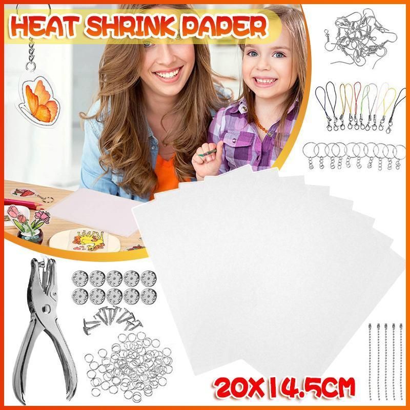DIY Creative Craft 182 Heat Shrink Plastic Sheet Kit Blank Shrink Film Art Paper
