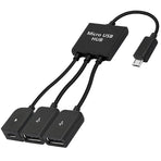 Micro USB 2.0 OTG HUB Cable Adapter AU Male to Female Dual Host Fast Transfer