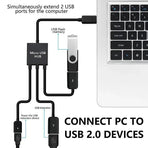 Micro USB 2.0 OTG HUB Cable Adapter AU Male to Female Dual Host Fast Transfer