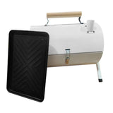 Grillz Charcoal BBQ Portable Grill Camping Barbecue Outdoor Cooking Smoker - White