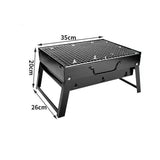 Portable Foldable Charcoal BBQ Grill for Outdoor Camping Picnic and Hibachi Cooking - Side View