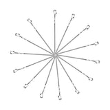 14 Pack Kabob Skewers Premium Flat Metal BBQ Barbecue Skewer Long Stainless - Front View