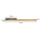 Long Handle Pizza Oven Brush Steel Wire BBQ Grill Cleaner with Scraper 57.5cm