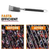 Grill Brush and Scraper 18 Inch Stainless Steel Barbecue Cleaning Brush Wire Bri - Top-Down View