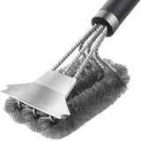 Grill Brush and Scraper 18 Inch Stainless Steel Barbecue Cleaning Brush Wire Bri - 45-Degree Angle