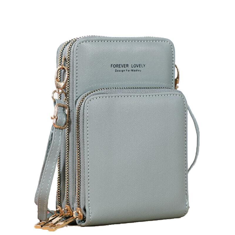 Women Crossbody Phone Purse Touch Screen Bag Rfid Blocking Wallet Shoulder Strap - Dark Green