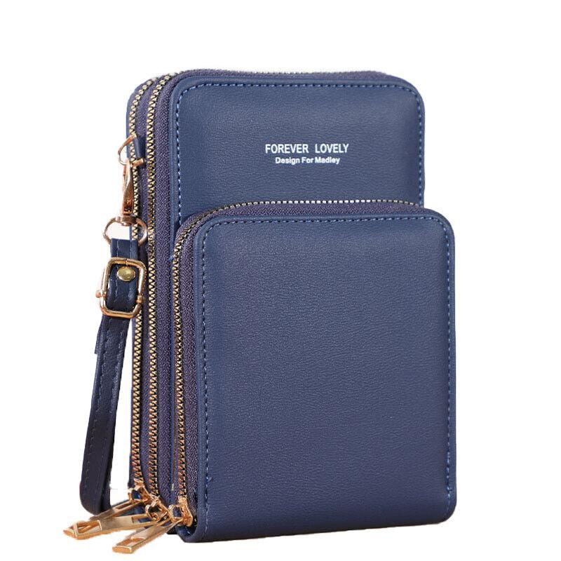 Women Crossbody Phone Purse Touch Screen Bag Rfid Blocking Wallet Shoulder Strap - Dark Green