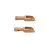 Mini Wooden Scoop Small Kitchen Spoon for Salt Sugar Coffee Spice Tea - 10PCS - Close-Up Angle