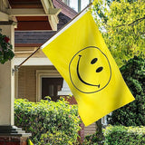 Large Yellow Smiley Face Flag Heavy Duty Outdoor Happy 90 X 150 CM - 3ft x 5ft - 45-Degree Angle