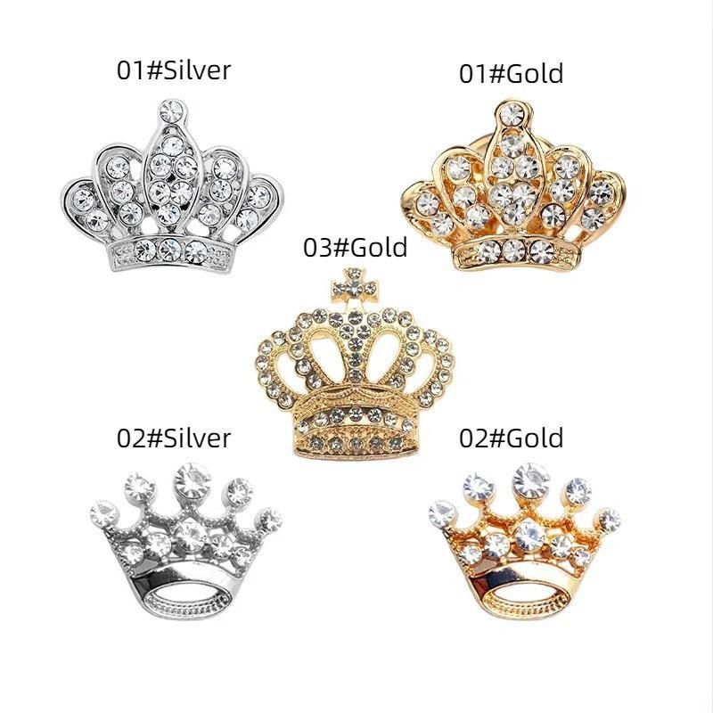 Small Crown Brooch Accessory Fashion Corsage Pin Jewelry Women Men Gift - 3# Gold