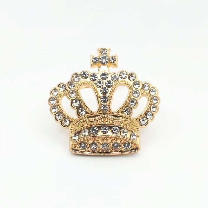 Small Crown Brooch Accessory Fashion Corsage Pin Jewelry Women Men Gift - 3# Gold