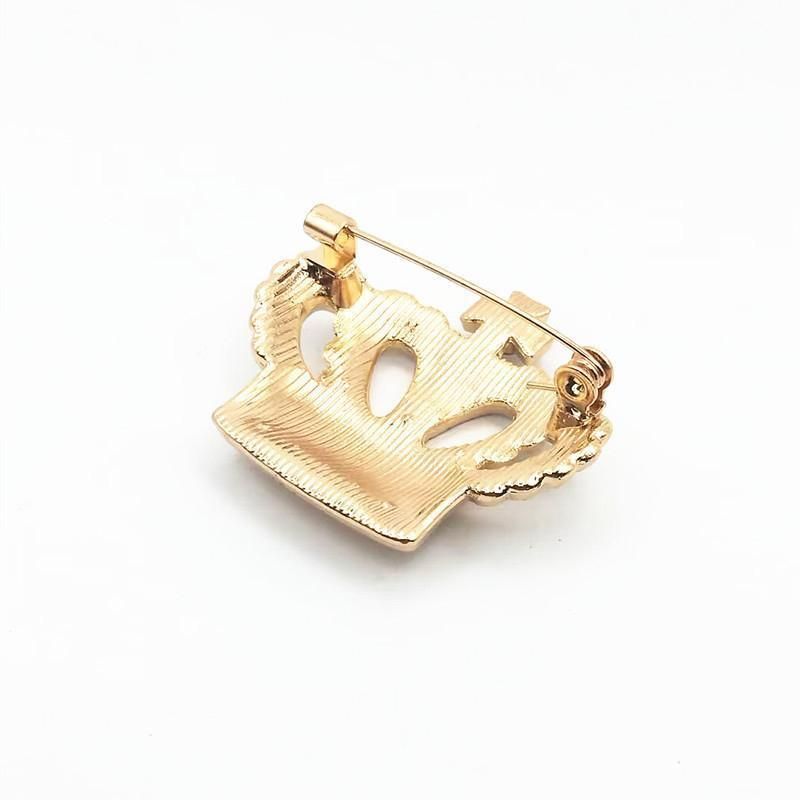 Small Crown Brooch Accessory Fashion Corsage Pin Jewelry Women Men Gift - 3# Gold