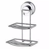 Shower Bar Holder Suction Basket Wall Mounted Stainless Steel Bathroom Soap Dish - Single Layer