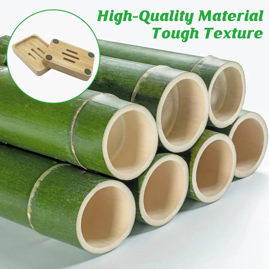 Bamboo Soap Box Single Layer Drainage Waterproof for Bathroom Hotel Toilet Use