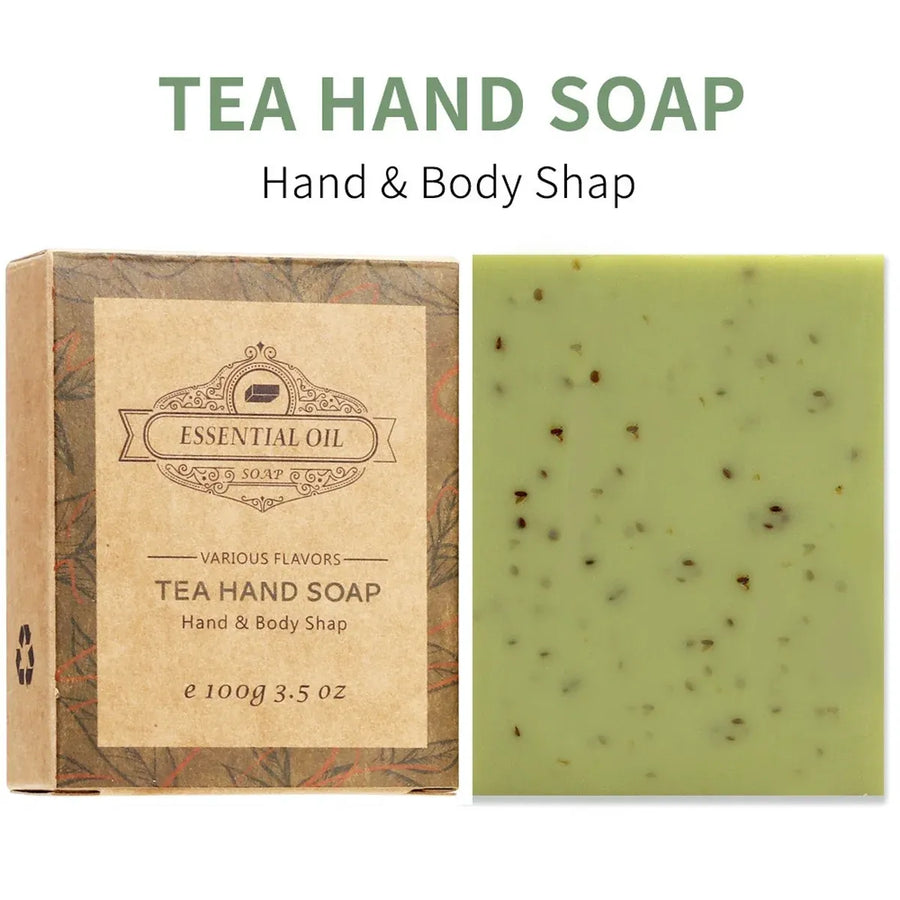 2PCS Seaweed Scrub Body Soap Bar with Granules Exfoliating Bath Cleanser Gift - Coconut-2PCS