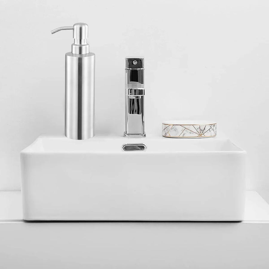 220/320ml Stainless Steel Press Type Oil Sprayer Soap Dispenser Durable - 320ml