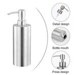 Soap Dispenser 500ml Stainless Steel Pump Silver Bathroom Liquid Container